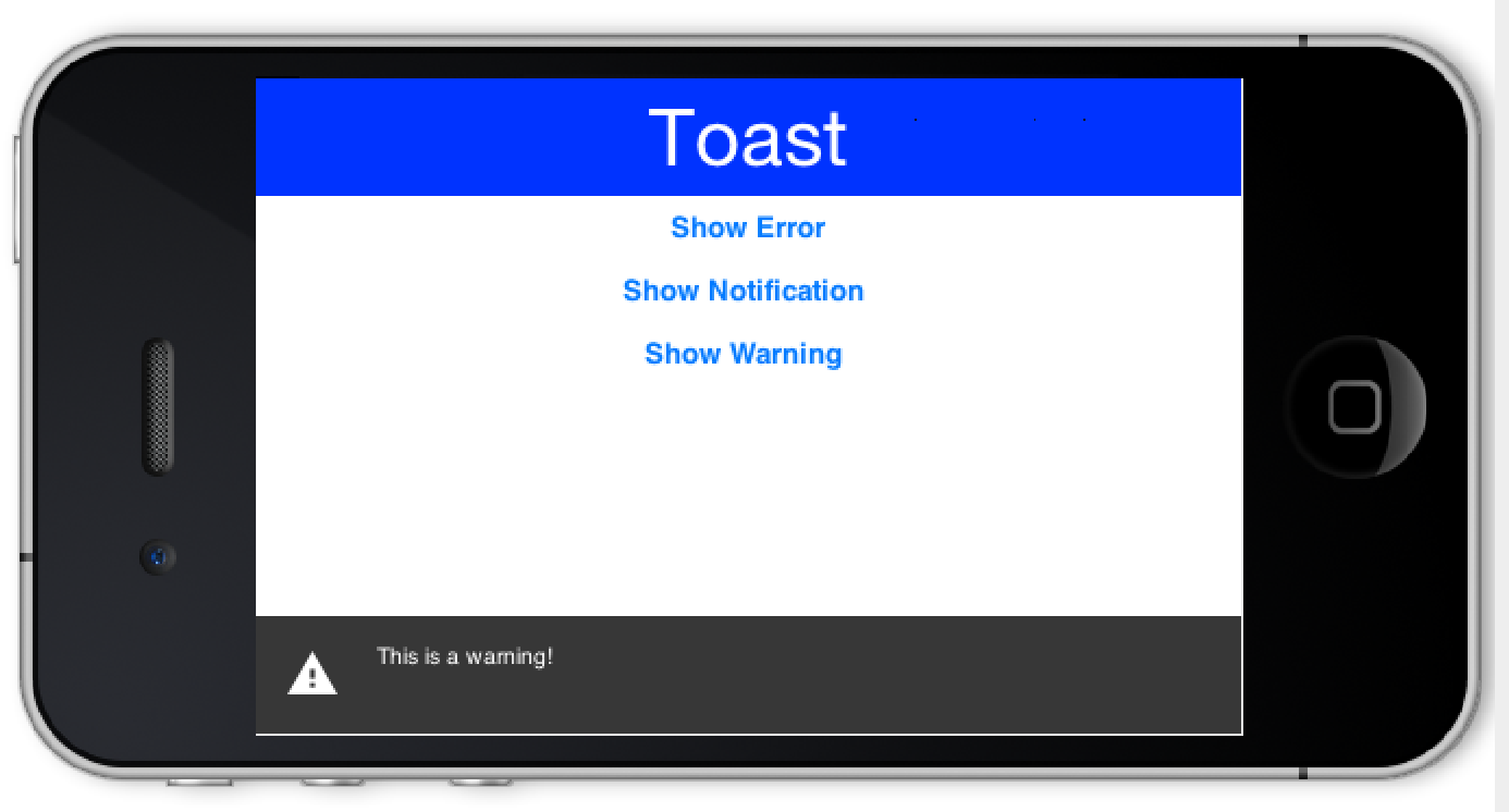 ToastBar Messages